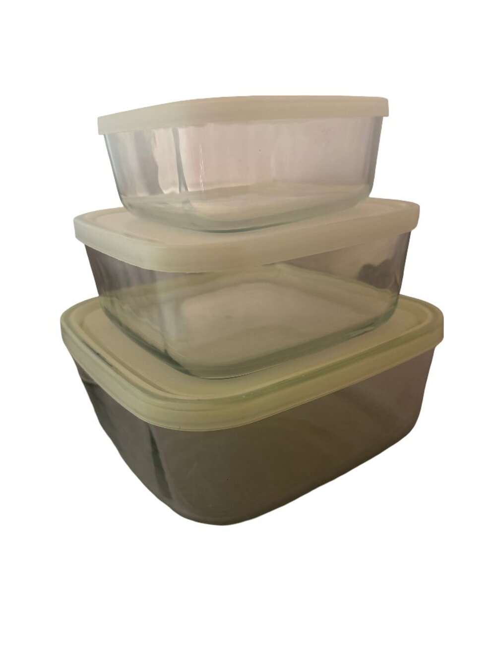 Bormioli Rocco Frigoverre Square Clear Glass Lidded Food Storage Containers